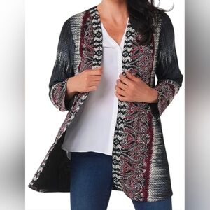 Susan Graver Petite Novelty Print Washable Packable Versatile Topper